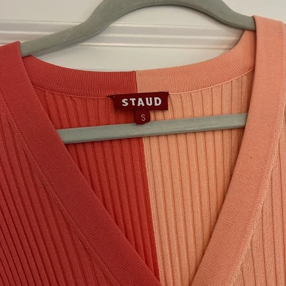 Staud shoko color block ribbed sweater dress - Picture 3 of 3